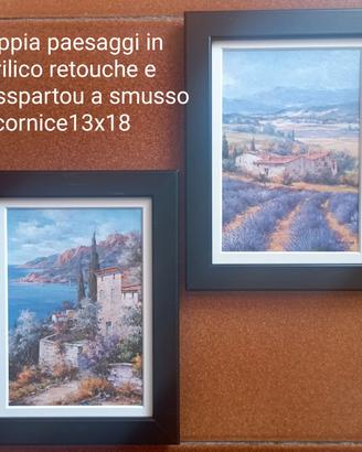 Minigallery dipinti in acrilico in cornice 