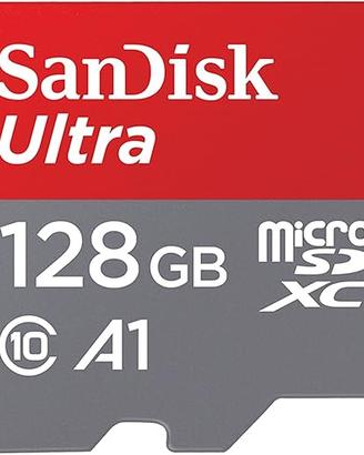 SanDisk 128GB Ultra scheda microSDXC + adattatore 