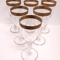 BOEMIA CRISTALLO VINTAGE set 6pz VINO oro 24k