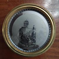 Piatto San Marino acciaio oro 