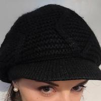 Berretto angora invernale nero