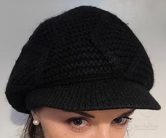 Berretto angora invernale nero