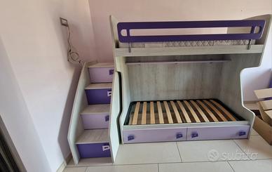 Letto a castello con scala 