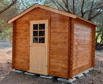 CASETTA DI LEGNO AMALFI 240x240x222h spessore 19mm