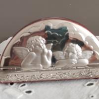 soprammobile argento angioletti e fiori