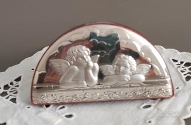 soprammobile argento angioletti e fiori