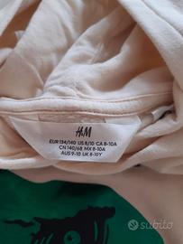 felpa calda con cappuccio H&M JW 8-10 anni -h.134/