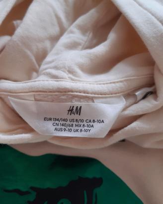 felpa calda con cappuccio H&M JW 8-10 anni -h.134/