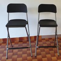 COPPIA DI SEDIE BAR/ISOLA IKEA COLORE NERO/GRIGIO