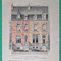 stampa antica 1900 architettura Franck