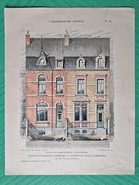stampa antica 1900 architettura Franck