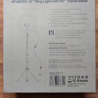 Luce ad anello con tripiede Atumtek 12" Ring Light