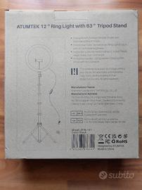 Luce ad anello con tripiede Atumtek 12" Ring Light