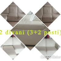 2 divani in vera pelle con tutte le sedute relax