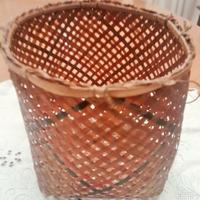 Cestino multiuso,in vimini intrecciato H cm 12 dia