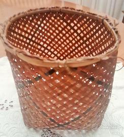 Cestino multiuso,in vimini intrecciato H cm 12 dia