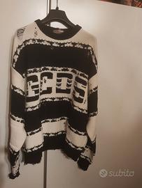 Maglione GCDS tg. L bianco/nero