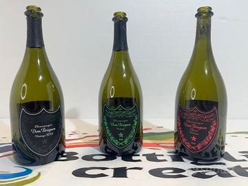 Bottiglie vuote domperignon luminose 3 colori