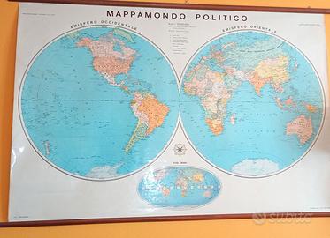 Cartina mappamondo politico anni 80