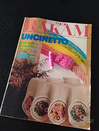 Rakam vintage '74 crochet ricamo+filo seta Faro 