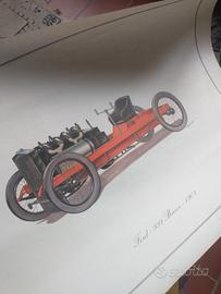 7 STAMPE ( 47 X 34 CM ) D'EPOCA AUTOMOBILI 