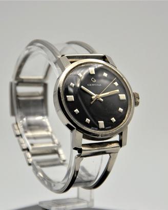 Orologio Certina dial nero, vintage