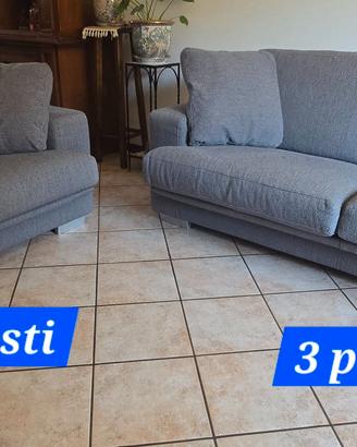 Coppia di divani "Calligaris" 2 posti + 3 posti