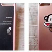 Cover Iphone silicone rosa con anello