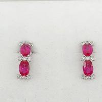 COD.25.26 ORECCHINI ORO BIANCO 18K 750 ZIRCONI