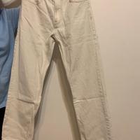 pantalone bianco wide leg