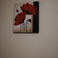 Quadro con fiore rosso