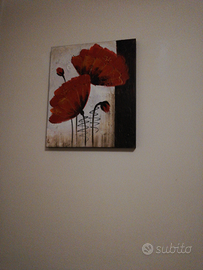 Quadro con fiore rosso