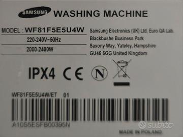 Lavatrice Samsung modello WF81F5E5U4WET