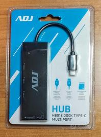 ADJ Hub usb connettore tipo-c uscita 3 x usb 3.1