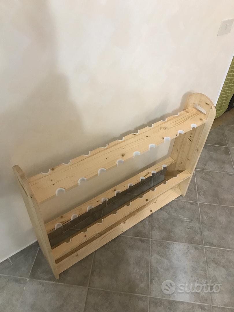 Porta canna da pesca, Porta canna da pesca,Rastrelliera da pesca Rastrelliera per canna da pesca | Portacanne da pesce in legno, organizer per canne da pesca montato a parete, contiene 6 canne/combo