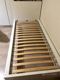 Struttura bianca letto singolo Ikea