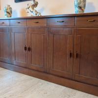 Coppia Credenze Vintage Anni '70 in Legno Massello