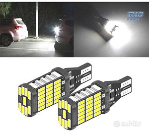 2 LAMPADE LED T15 W16W LUCE BIANCA