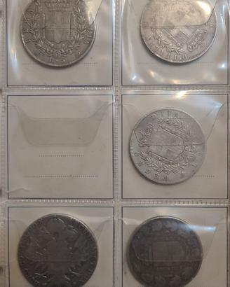 Piccola collezione 26 monete argento (300 gr)