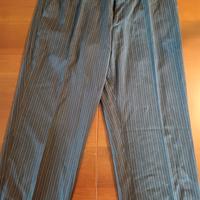 pantaloni grigio a righe donna