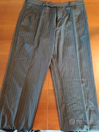 pantaloni grigio a righe donna