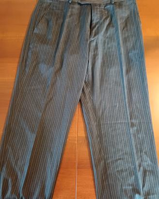 pantaloni grigio a righe donna