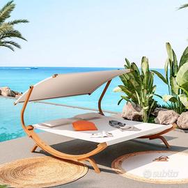 Lettino in legno due posti