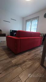 Divano letto 2 posti in tessuto