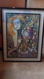 Quadro dipinto su canapa 