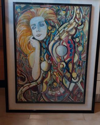 Quadro dipinto su canapa 