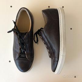 Scarpe sneakers donna Testori marrone, vera pelle