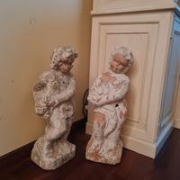 coppia Putti angeli terracotta