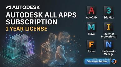 Autodesk full access 1 year 99 euru 3 years 249