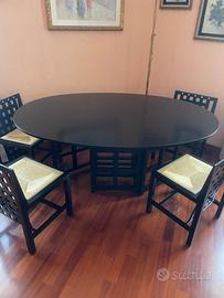 Tavolo con sedie Charles R. Mackintosh Originale